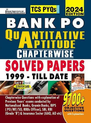 Bank Po Quantitative Aptitude Chapterwise Solved Papers 1999 Till Date 2024 Edition TCS Pyqs Covered 9700+ Objective Questions(English, Paperback, unknown)