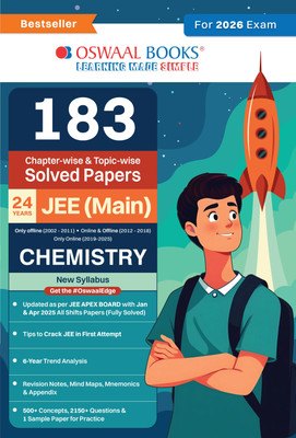 Oswaal 183 Chapter-wise & Topic-wise Solved Papers JEE (Main) | Online (2012-2025) & Offline (2002-2018) | Chemistry Book | For 2026 Exams(Paperback, Oswaal Editorial Board)