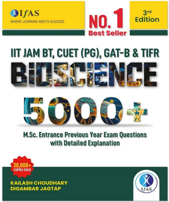IIT JAM Biotechnology Bioscience Question Book  - 2026 Bioscience Practice Question Bank | 5000+ Practice Questions with Concepts & Explanations | Best Seller Biotechnology Question Bank for IIT JAM, GAT B, CUET PG & MSc Biotechnology Entrance Exams | Two Brothers Publications(Paperback, Kailash Cho