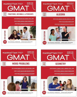 Manhattan GMAT, Algebra, Geometry, Word Problems ( set of 4 Books)(Paperback, Manhattan)