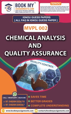 IGNOU MVPL 002 Chemical Analysis and Quality Assurance | Guess Paper | Important Question Answer |Master of Science in Food Safety and Quality Management (MSCFSQM)(Paperback, BMA Publication)