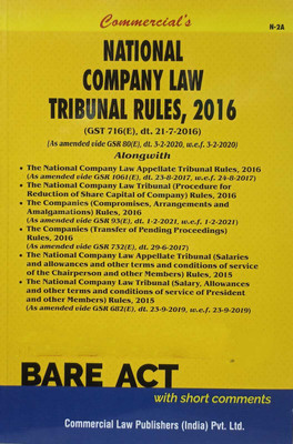 NATIONAL COMPANY LAW TRIBUNAL RULES, 2016 WITH SHORTS COMMENTS, EDITION 2024(Paperback, Commercial's)