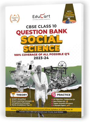 (OLD) Educart CBSE Class 10 SOCIAL SCIENCE Question Bank 2023-24 (NCERT based reference book 2024)  - Class 10 Question Bank 2024(English, Paperback, Digraj Singh Rajput | Educart)