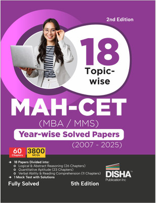 Disha 18 Topic-wise MAH-CET (MBA / MMS) Previous Year Solved Papers (2007 - 2025) 2nd Edition | PYQs Question Bank for 2026 Exam | Maharashtra MH-CET Common Entrance Test(Paperback, Disha Experts)