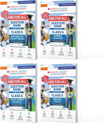 Oswaal One for All Question Banks Ncert & Cbse Class 6 (Set of 4 Books(English, Paperback, unknown)