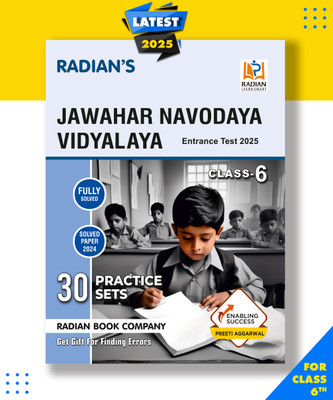 Jawahar Navodaya Vidyalaya JNV Practice Set with Latest Solved Paper Entrance Exam 2025 Book for Class 6 English Medium Paperback, Radian Book Company|New Latest Edition For 2025-2026(Paperback, Radian Book Company)