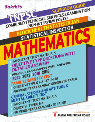 Tnpsc Combined Technical Services Examination (Non-Interview Posts) Block Health Statistician and Statistical Inspector Mathematics Exam Book(Paperback, Editorial Board)