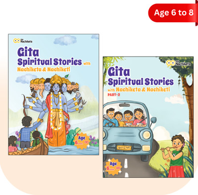 Gita Spiritual Stories | Part 1 & Part 2 | 16 Inspiring Tales for Children Ages 6+ | Big Colourful Images | Adventures and Values from Bhagavad Gita, Upanishads & Ramayana(Paperback, Varun Aggarwal)