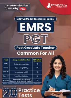 EMRS PGT : Common For All Exam Book  - 2024 (English Edition) - Eklavya Model Residential School Post Graduate Teacher - 20 Practice Tests (1400 Solved MCQs) with Free Access To Online Tests(Paperback, EduGorilla Prep Experts)