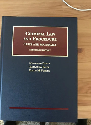 Criminal Law and Procedure, Cases and Materials(English, Hardcover, Dripps Donald A.)