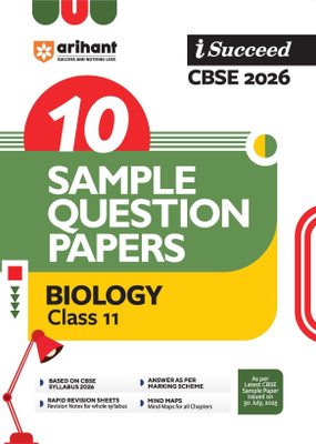 Arihant I Succeed CBSE Class 11 Sample Question Papers Biology 2026 | 10 Sample Papers | Based on CBSE Syllabus 2026 | Rapid Revision Sheets, Mind Maps for All Chapters, Solutions as per Marking Scheme | English Medium(Paperback, Manvi Sirohi, Himanshi Gambhir)