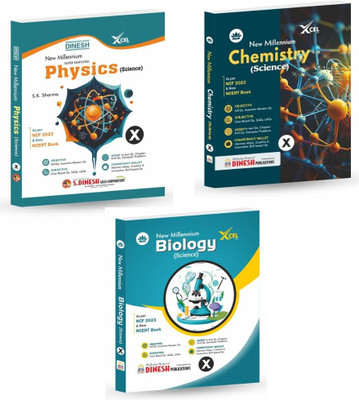 DINESH New Millennium Science Books Combo Set - Physics, Chemistry & Biology for Class 10 (2025-2026 Session) | Set of 3 Books | Complete CBSE Syllabus Coverage(Paperback, S.K. Sharma, Dr. Sourabh Monga, K. Kumar, Dinesh Publication) DINESH New Millennium Science Books Combo Set - Physics, Chemistry & Biology for Class 10 (2025-2026 Session) | Set of 3 Books | Complete CBSE Syllabus Coverage(Paperback, S.K. Sharma, Dr. Sourabh Monga, K. Kumar, Dinesh Publication)