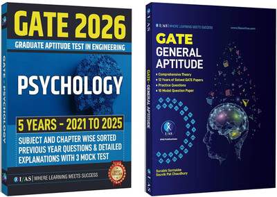 GATE Psychology & GATE General Aptitude Theory  - 2026 | Psychology PYQs (2021–2025) + 3 Mock Tests & Complete Aptitude Theory with Practice Questions and Model Papers | Best Book Set for GATE Psychology and Aptitude Exams in India | Two Brothers Publications(Paperback, IFAS Publication)