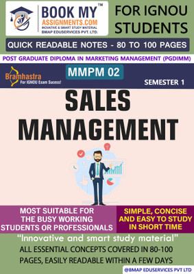 IGNOU MMPM 002 Sales Management Study Material For IGNOU Students Latest Edition Knowledge at Your Fingertips(Paperback, BMA Publication)