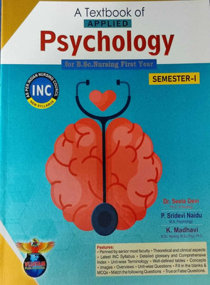 A TEXTBOOK OF APPLIED PSYCHOLOGY FOR BSC NURSING FIRST YEAR SEMESTER-1(Paperback, MADHAVI K)