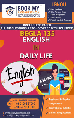 IGNOU BEGLA 135 English in Daily Life | Guess Paper | Important Question Answer | BSWG(Paperback, BMA Publication)