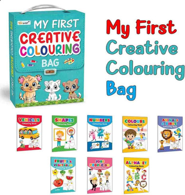 My First Creative Colouring Bag Boxset of 8 Coloring Books(Paperback, GO WOO)