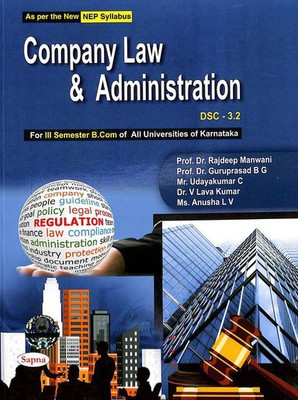 Company Law & Administration Dsc 3.2 for 3rd Sem B Com Nep Syllabus :all Universities of Karnataka(Paperback, Rajdeep Manwani, Bg Guruprasad, C Udayakumar)