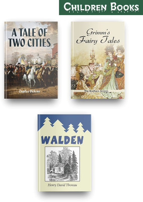Most Exciting Children Books Set Of 3, This Children Story Books Set Contains These Amazing Children Books, The Tale Of Two Cities By Charles Dickens, Grimms Fairy Tales, Walden Henry David Thoreau  - Most Exciting Children Books Set Of 3, This Children Story Books Set Contains These Amazing Childre