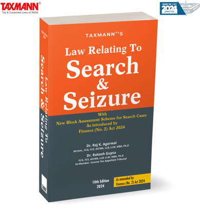 Taxmann's Law Relating to Search & Seizure – Comprehensive Guidance—including Latest Amendments | FAQs | Checklists | Model Forms | Landmark Judgments | Balanced Perspectives on Contentious Issues(Paperback, Dr. Raj K. Agarwal, Dr. Rakesh Gupta)