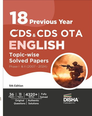 18 Previous Year Cds & Cds Ota English Topic-Wise Solved Papers Phase I & II (2007 - 2024)(English, Paperback, unknown)