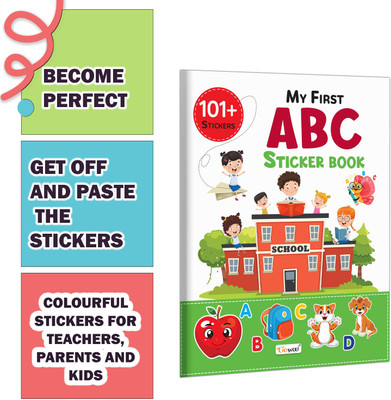 My First ABC Sticker Book: 130+ Sticker Adventures for Kids, Alphabet Basics Made Easy, Joyful Learning Fun, Smart Play Journey Ages 3-12.(Paperback, GOWOO)