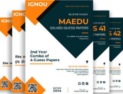 MA Education (MAEDU) 2nd Year IGNOU Guess Paper Combo in Hindi Medium (Set of 4 Subjects including MES 41, MES 42, MES 43 & MES 44) (Educational Management) covering 30 Most Important Questions for each subject | Guess Paper Specially for IGNOU TEE of June & December 2025 sessions.(Black and White P MA Education (MAEDU) 2nd Year IGNOU Guess Paper Combo in Hindi Medium (Set of 4 Subjects including MES 41, MES 42, MES 43 & MES 44) (Educational Management) covering 30 Most Important Questions for each subject | Guess Paper Specially for IGNOU TEE of June & December 2025 sessions.(Black and White P