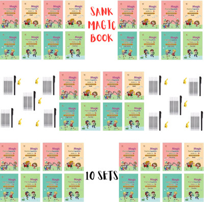 Educational and Creative Return Gift Ideas for Kids Birthday Party | Set of 10 Sank Magic Book(Paperback, sank magic book)