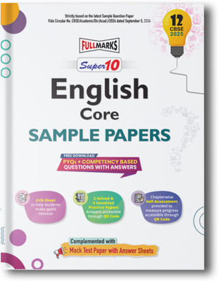 Full Marks 10 Years Sample Question Papers English Core | CBSE class 12 chapterwise previous year questions | Question bank class 12 | CBSE class 12 board PYQ | previous year question class 12  - 10 Year Sample Question Paper for Class 12 - Core English(Paperback, Full Marks)