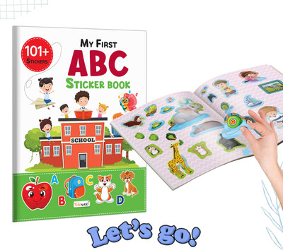 My First ABC Sticker Book: Learning ABCs with Stickers, 125+ Joyful Adventures for Kids, Interactive Discovery Path, Fun Creative Play Ages 3-12.(Paperback, GOWOO)