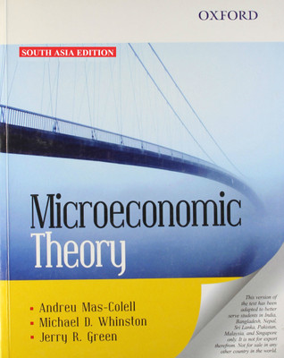 Microeconomics Theory 1st Edition(English, Paperback, Colell Mas Andreu)
