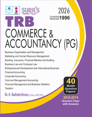 SURA`S TRB PG COMMERCE and ACCOUNTANCY Exam Book Guide and Model Question Papers in English Medium - LATEST EDITION 2026(Paperback, Dr.K.Radhakrishnan, M.Com,M.Phil,PhD.)