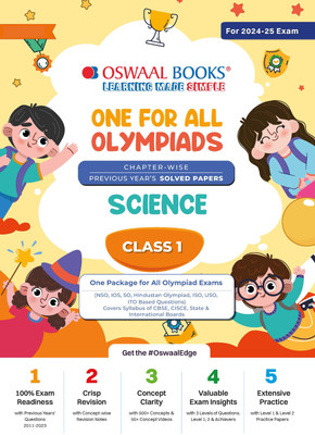 Oswaal One for All Olympiad Class 1 Science | Previous Years Solved Papers(English, Paperback, unknown)