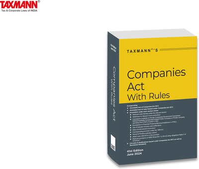 Taxmann's Companies Act with Rules [POCKET | PAPERBACK] – Most authentic & comprehensive book covering amended, updated & annotated text of the Companies Act with 55+ Rules, etc. [2024](Paperback, Taxmann)