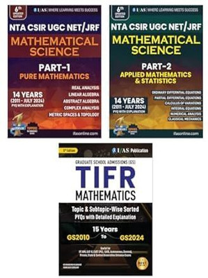 CSIR NET Mathematical Science And TIRF Mathematics PYQ Books  - 2025 | With Detailed Solutions (2011 to July 2024) | Part - 1 Pure Mathematics, Part - 2 Applied & Statistics Mathematics And TIFR Mathematics | Bestselling Chapter wise & Topic wise PYQ Book for NTA CSIR NET/JRF, GATE & SET Mathematics