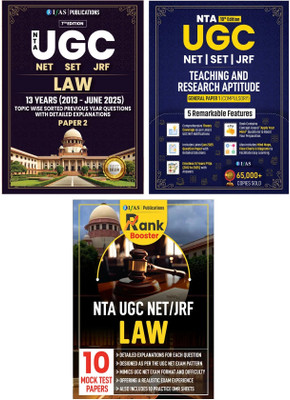 UGC NET Law 2025  - Paper 2, Mock Test and Paper 1 Books [3 Books Set] | Complete Package Previous Year Solved Papers, Mock Test and Practice Questions Bank Book | Includes 10 Mock Practice Question Papers with OMR Sheets | Best Seller Previous Year Question Paper PYQ Books for NTA UGC NET/JRF and S