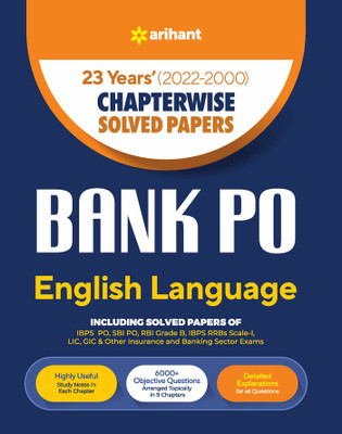 22 Years' Chapterwise Solved Papers Bank PO English Language 2021-2000 Sixth Edition(Paperback, Arihant Publication)