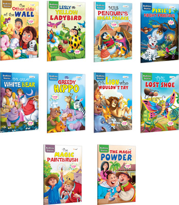 The Magic Paintbrush, Pixie'S Night Friends, The Other Side Of The Wall and more - Bedtime Stories :- Storybooks for early learning, Bedtime fables for young children | Pack of 10 Books(Paperback, GOWOO) The Magic Paintbrush, Pixie'S Night Friends, The Other Side Of The Wall and more - Bedtime Stories :- Storybooks for early learning, Bedtime fables for young children | Pack of 10 Books(Paperback, GOWOO)