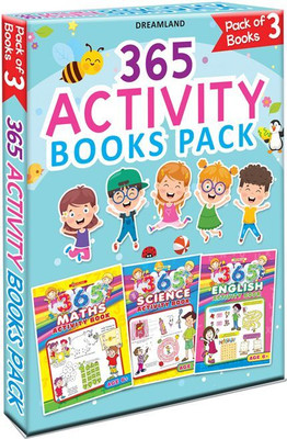 365 Activity Books Pack 3 Titles  - For Kids Age 6-8 Years Educational Books in English, Maths & Science with 288 Pages of Fun Learning, Puzzles & Exercises(English, Paperback, unknown)