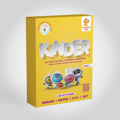Kinder Early Learning Boxset - Level -3 : A Pack of 10 Activity books for Kids - 5 to 7 years (English, EVS, Maths & Art) Based on NEP 2020(Paperback, Souvenir Publishers)