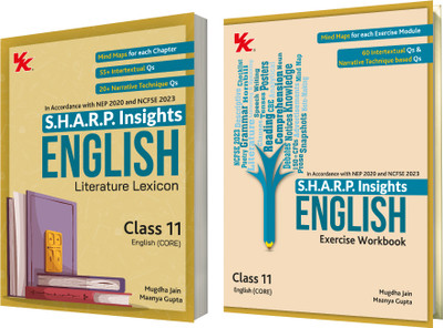 S.H.A.R.P. Insights for CBSE Class 11 English (Core) Lexicon with Exercise Workbook (Set of 2 ) by Mugdha Jain (BITS Pilani, IIM-A) & Maanya Gupta (IIM-A) - Edition (2025-26)(Paperback, Parijat Jain, Maanya Gupta)