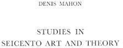 Studies in Seicento Art and Theory(English, Hardcover, unknown)