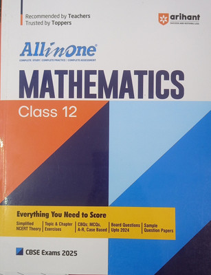 (Old Edition) Arihant All In One Mathematics Class 12th For CBSE Exam 2024 |Simplified NCERT Theory | Topic & Chapter Exercise | CBQs; MCQs Based | Board Question 2024 | Sample Question Papers(Paperback, Er. Prem Kumar)