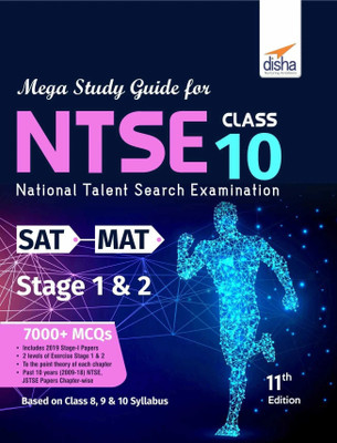Mega Study Guide for Ntse (Sat, Mat & LCT) Class 10 Stage 1 & 2(English, Paperback, unknown)