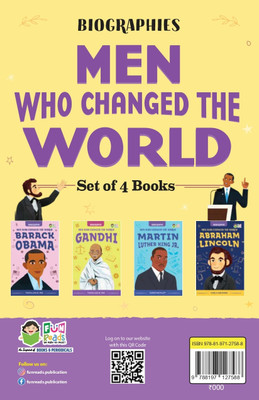 FUN READS ! MEN WHO CHANGED THE WORLD  - BARACK OBAMA, GANDHI, ABRAHAM LINCOLN, MARTIN LUTHER KING JR. with 4 Disc(FUN READS, TONYA LESLIE, CHRISTINE PLATT, CARLA JABLONSKI)