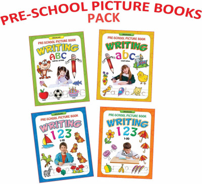 Pre- School Picture Books - Alphabet and Number Writing Pack  - (Capital & Small Letters) and Number Writing (1–10, 1–20) | Early Learning Practice Workbooks for Kids Ages 2–5(English, Paperback, Dreamland Publications)