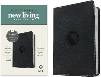 NLT Compact Bible, Filament-Enabled Edition (Leatherlike, Regal Lion Black, Red Letter)(English, Leather / fine binding, Tyndale)