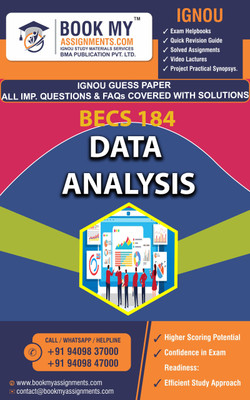 IGNOU BECS 184 Data Analysis GUESS PAPER Study Material For IGNOU Students Latest Edition(Paperback, BMA Publication)