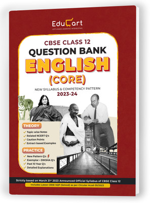 Educart Cbse Class 12 English Core Question Bank 2023-2024  - Class 12 Question Bank 2024(English, Hardcover, unknown)