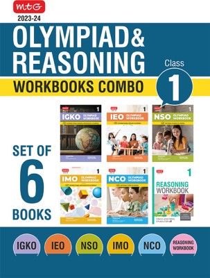 MTG Olympiad Workbook and Reasoning Book Class 1 Combo for NSO-IMO-IEO-NCO-IGKO (Set of 6 Books) - SOF Olympiad Preparation Books For 2023-2024 Exam(Paperback, MTG Editorial Board)